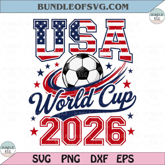 USA World Cup 2026 Soccer PNG Patriotic Soccer Fan Shirt Design