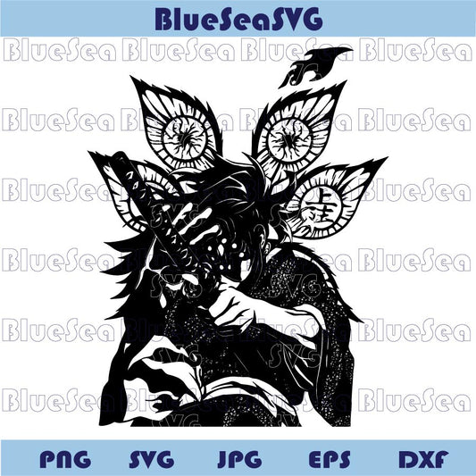 Upper Moon Kokushibo Svg Demon Slayer Infinity Castle Png Anime