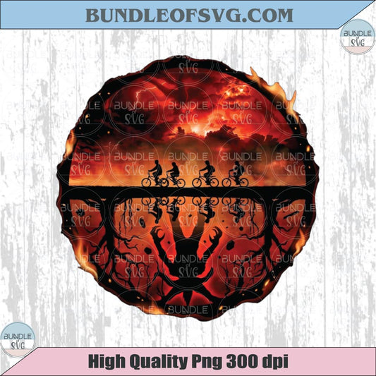 Upside Down Ride Png Retro Stranger Things Vibes Poster Png