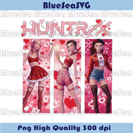 Valentine Huntrix Png KPop Demon Hunters Png Saja Girls Png