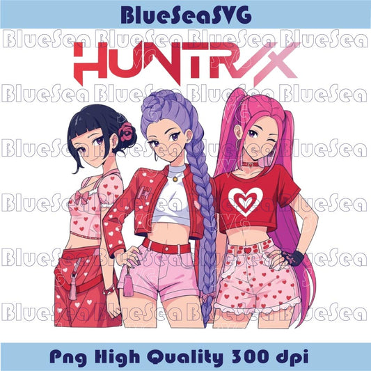 Valentine Saja Girls Png Huntrix Kpop Demon Hunters Valentines Png