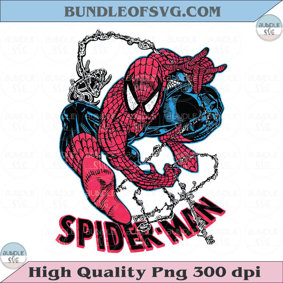 Vintage Distressed Spiderman PNG Peter Parker Png Retro 90s