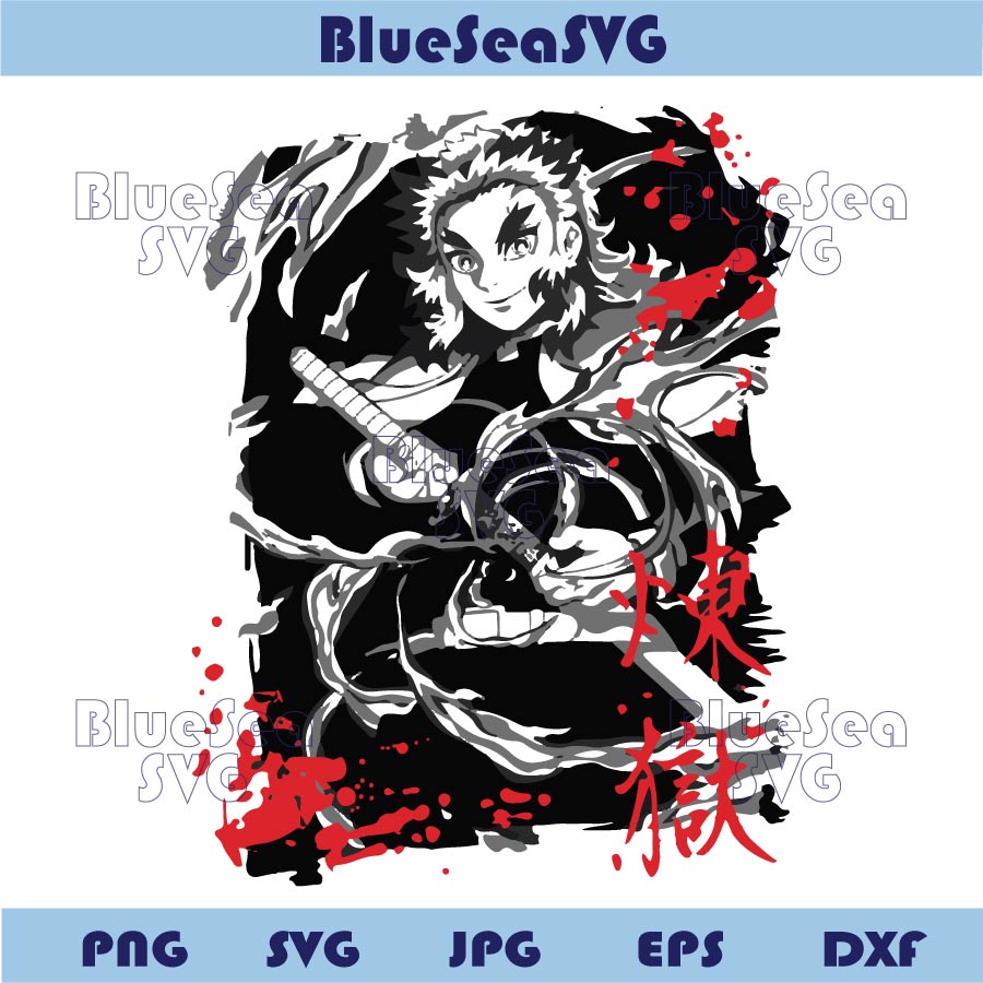 Vintage Rengoku Svg Anime Lover Demon Slayer Svg Rengoku Png