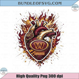 Washington Commanders Heart PNG Commanders Anatomical Heart Png