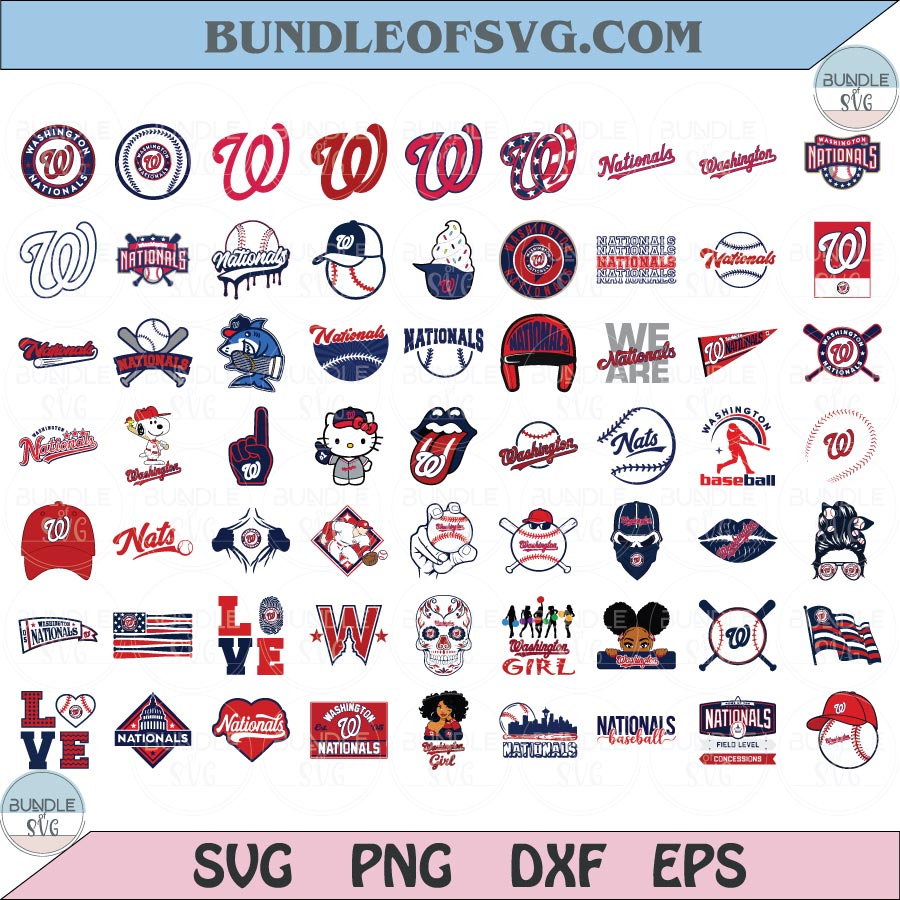 Washington Nationals SVG Bundle Baseball Washington Nationals Logo