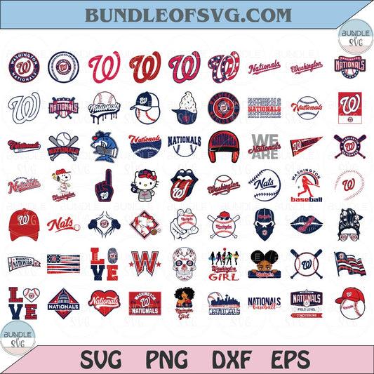 Washington Nationals SVG Bundle Baseball Washington Nationals Logo
