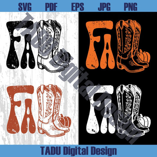 Western Fall Png Grunge Fall Cowgirl Boots Png Retro Autumn Png