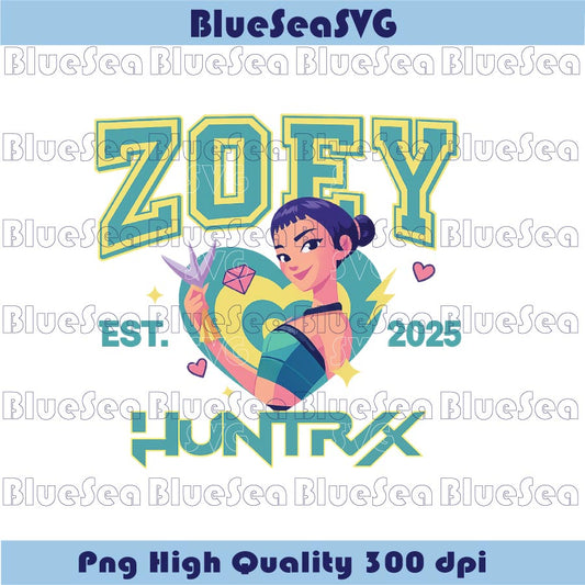 ZOEY Huntrix Kpop PNG Huntrix Zoey Sport Jersey Logo Idol Girl Png