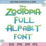 Zootopia Font PNG Bundle Zootopia Full Alphabet Png Zootopia Letters