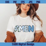 Floral Amen Png Boho Christian Easter Png Hydrangeas Jesus Png - BundleofSVG