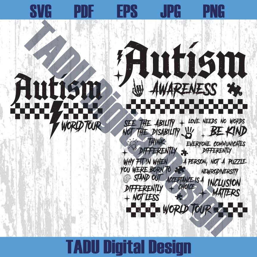 Autism World Tour Png Autism Awareness Png Autism Quote Png - BundleofSVG