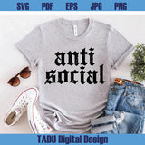 Anti Social Svg Png Snarky Svg Trendy Trucker Hat Patch Svg Cricut