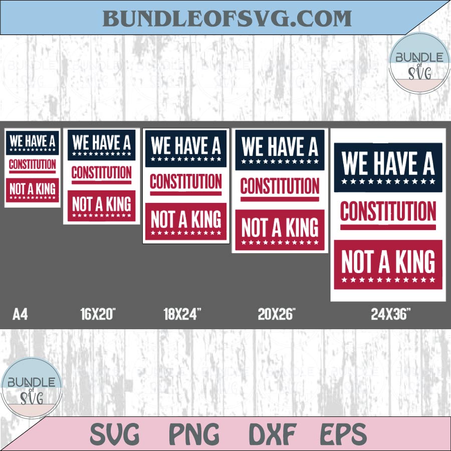 We Have a Constitution Svg Anti Trump Png No Kings Protest Poster