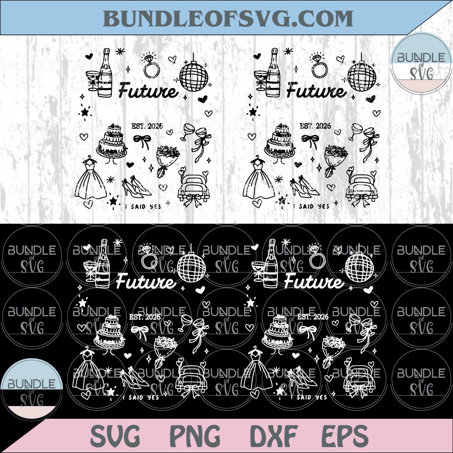 Bridal Shower Future Svg Personalized Custom Name Wedding Png