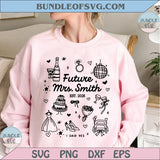 Bridal Shower Future Svg Personalized Custom Name Wedding Png