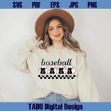 Baseball Mama Svg Checkered Baseball Mom Png Baseball Season
