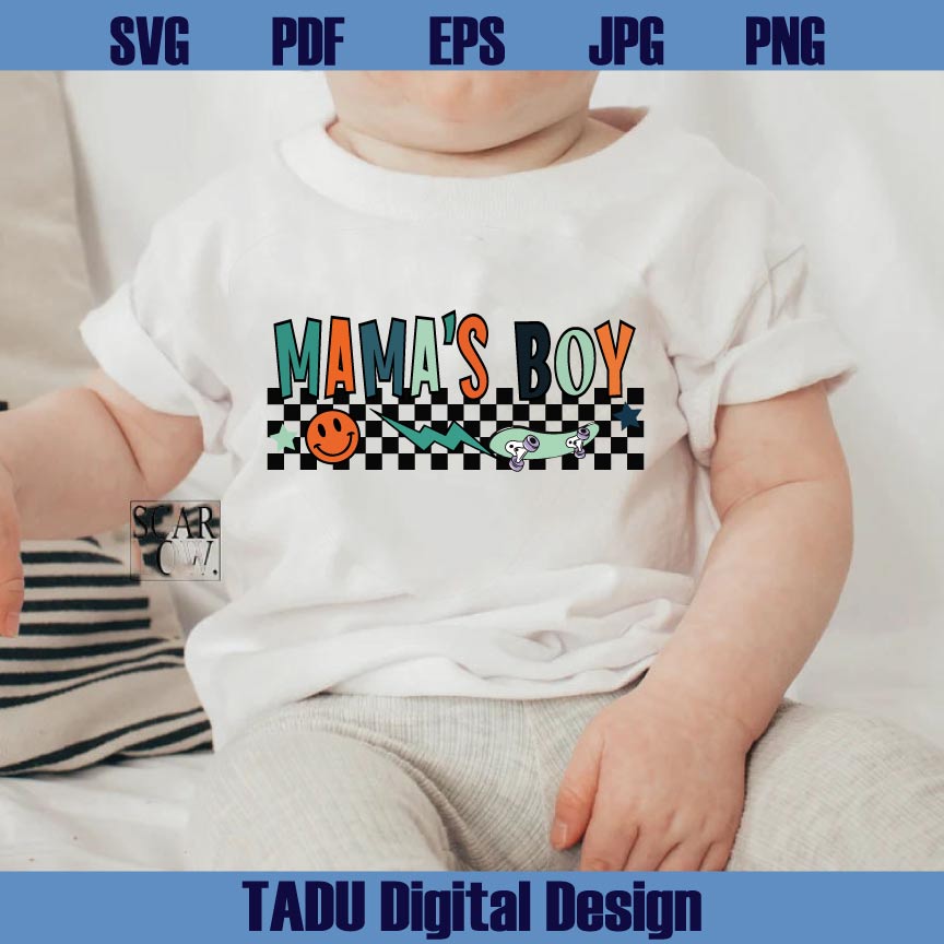 Boy Mama Png Mama’s Boy Png Matching Cool Mom and Son Svg - BundleofSVG