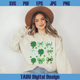 Coquette St Patrick's Day Bow Png Irish Shamrock Lucky Bow Png - BundleofSVG