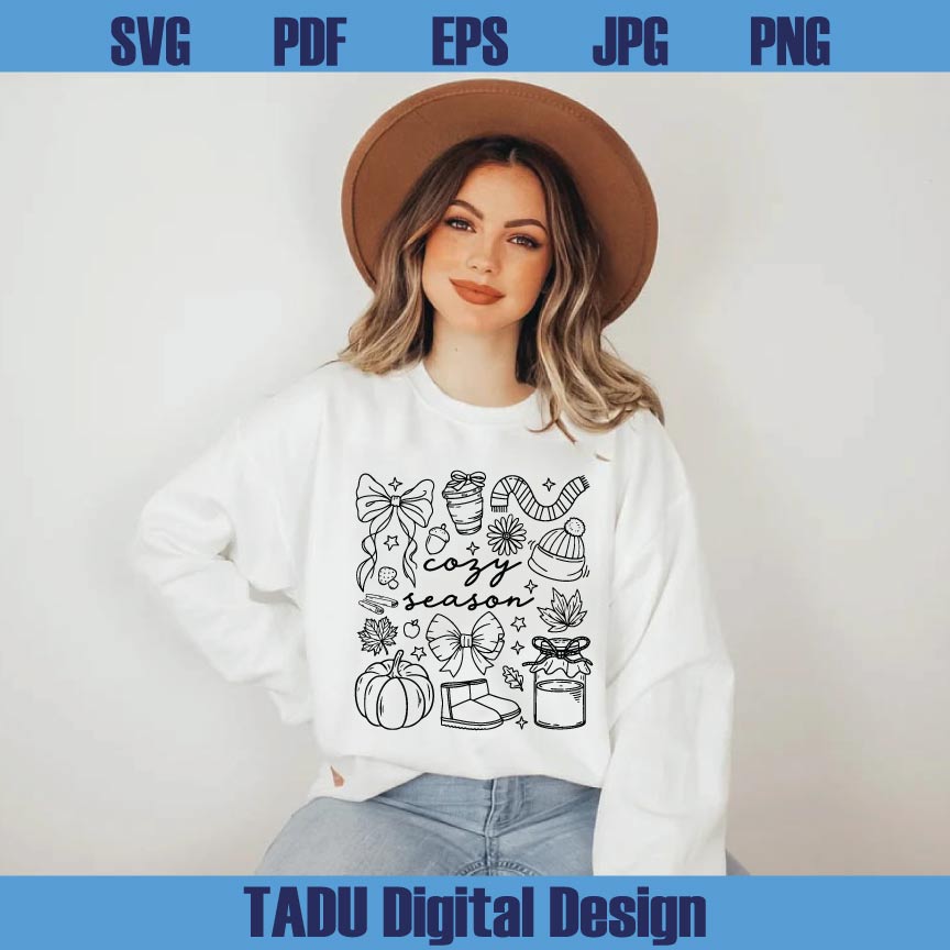 Cozy Season Svg Fall Vibes Png Autumn Season Svg Fall Pumpkin Png