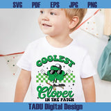 Coolest Clover in the Patch Png St Patrick's Day Toddle Boy Png
