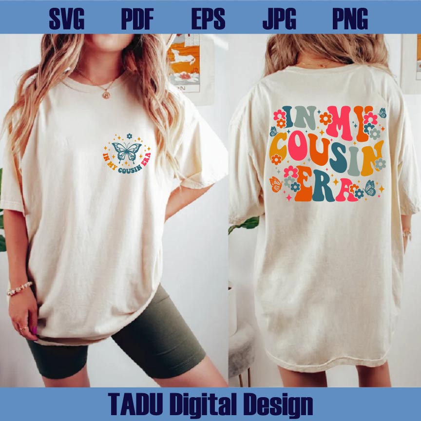 In My Cousin Era Svg Boho Cool Cousin Club Png Trendy Cousin Svg