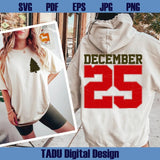 Christmas December 25 Svg Grunge Vintage December 25 Png