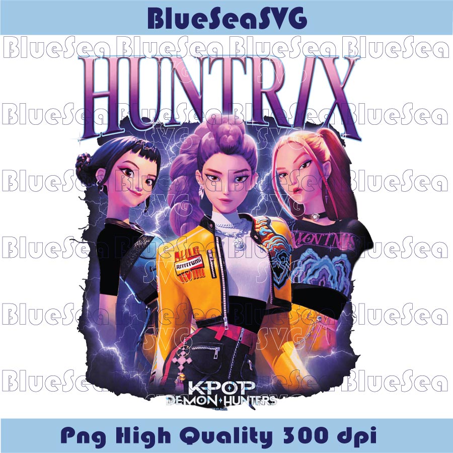 KPop Demon Hunters Png Huntrix Heartthrob Png Lightning Fan Art - BundleofSVG