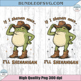 Mental Health Png If I Shenan Once I'll Shenanigan Png Cowboy Frog