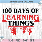 100 Days of School Things Svg 100 Days Of School Stranger Things