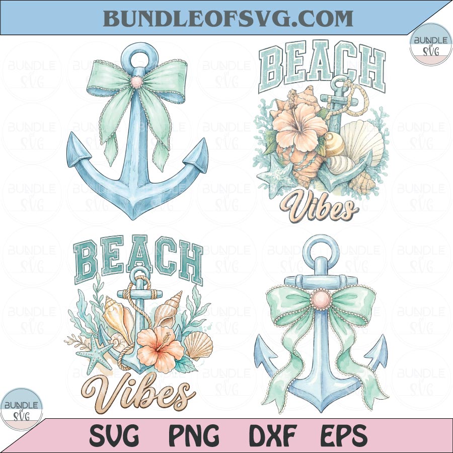 Beach Vibes PNG Front and Back T-Shirt Design Summer Beach Png - BundleofSVG