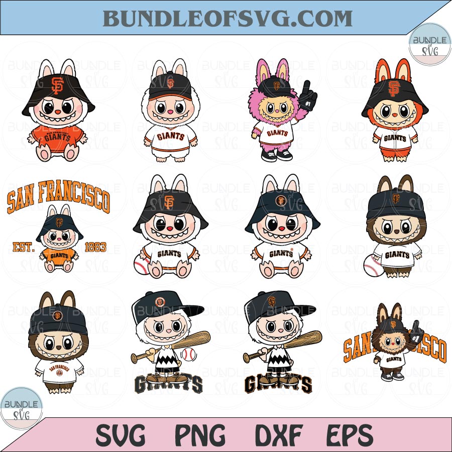 San Francisco Giants Labubu Svg Labubu Giants PNG Labubu MLB - BundleofSVG