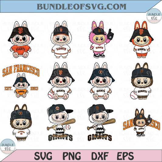 San Francisco Giants Labubu Svg Labubu Giants PNG Labubu MLB - BundleofSVG