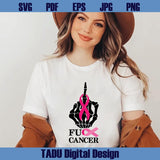 Fuck Cancer Skeleton Svg Funny Breast Cancer Awareness Png Svg