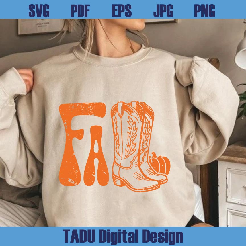 Western Fall Png Grunge Fall Cowgirl Boots Png Retro Autumn Png