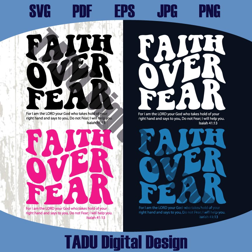 Faith Over Fear Svg Retro Christian Svg Bible Verse Png Faith Svg - BundleofSVG