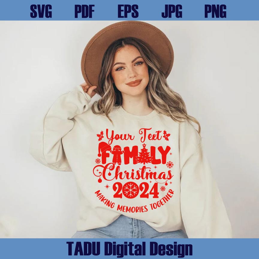 Family Christmas Making Memories Together png personalised custom