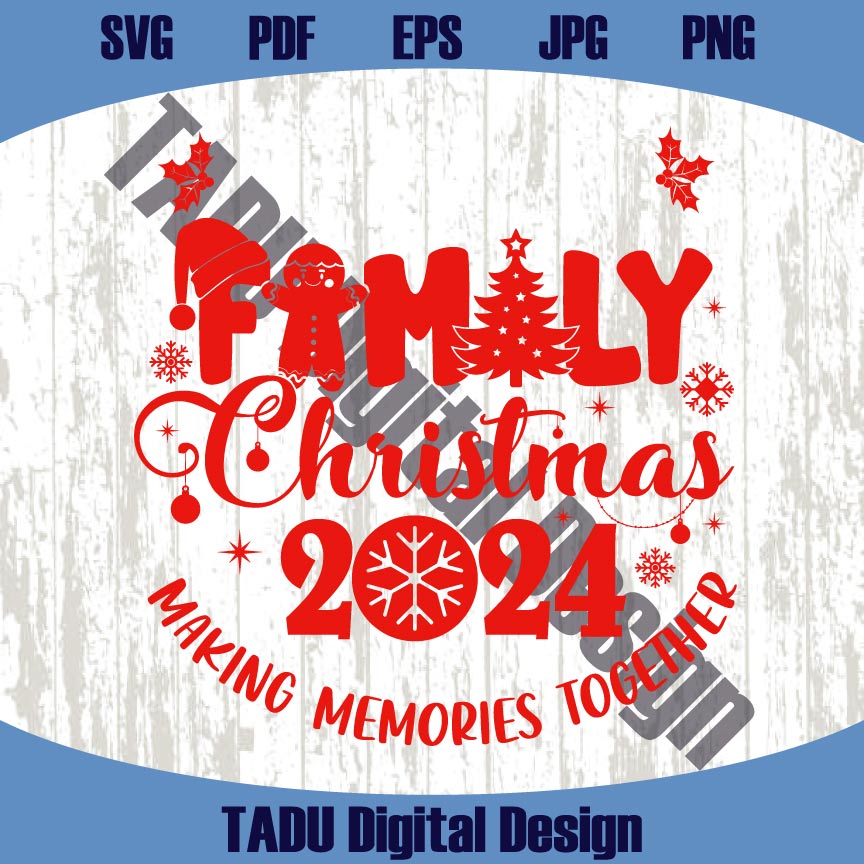 Family Christmas Making Memories Together png personalised custom