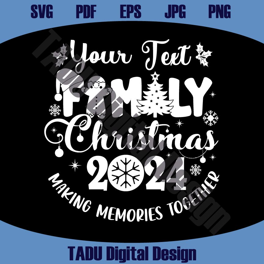 Family Christmas Making Memories Together png personalised custom