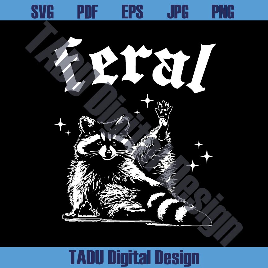 Feral Svg Vintage 90s Racoon Feral Png Retro Funny Y2k Meme Png