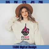 Fuck Cancer Svg Brest Cancer Awareness Png Pink Funny Cancer Svg