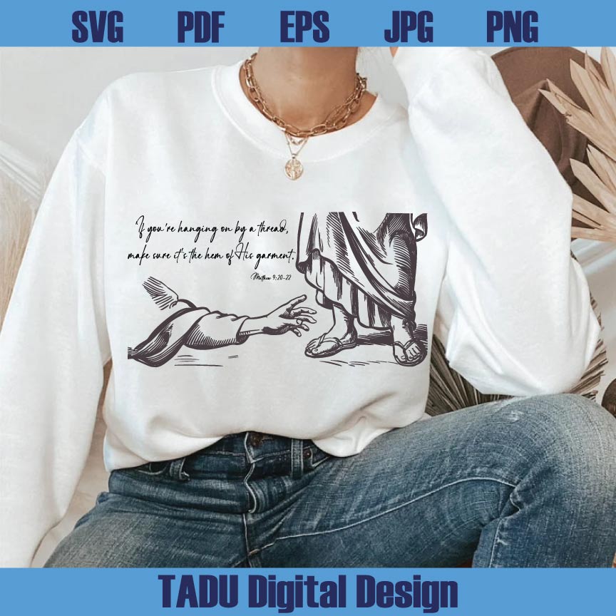 Hem of His garment Png Trendy Christian Svg Matthew Bible Verse Svg