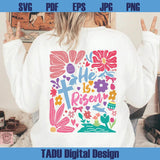 He is Risen Png Retro 80s Easter Svg Matthew 28 6 Christian Png - BundleofSVG