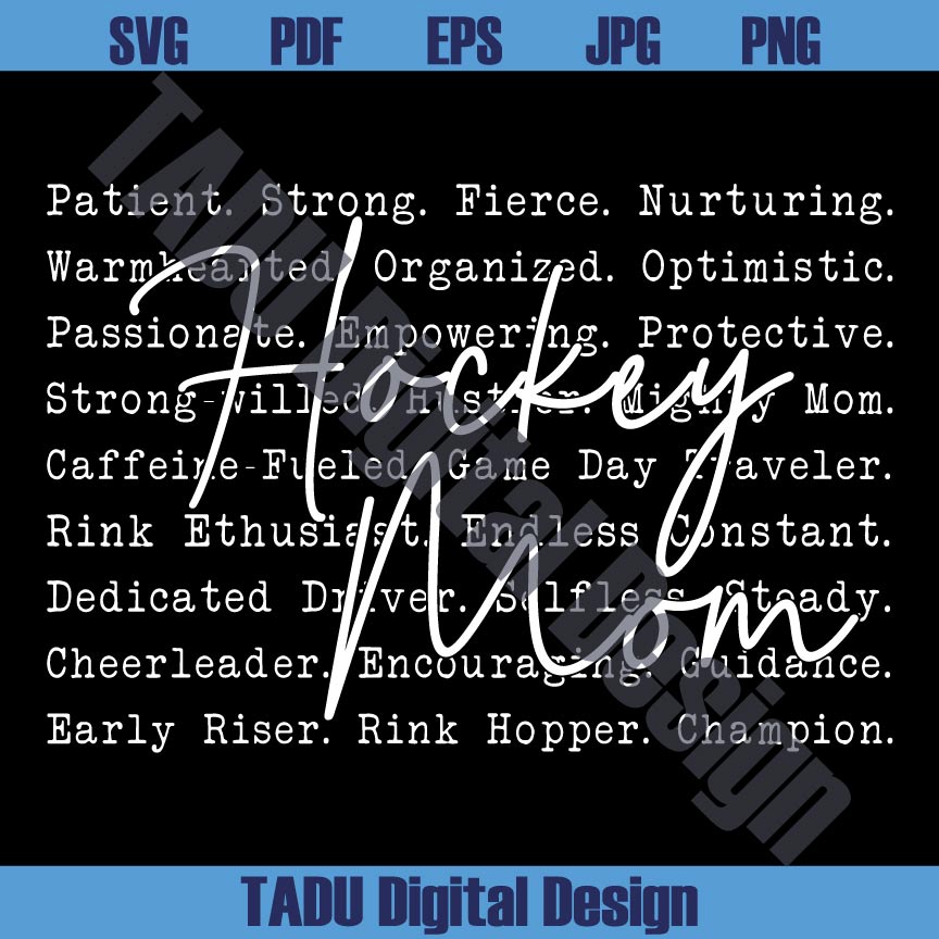 Hockey Mom Words Svg Hockey Svg Game Day Png Hockey Life Png
