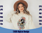 Boho Halloween Horror Movie Png Retro Flower Halloween Movies Svg