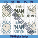 Little Man Cave Svg Long Live Boyhood Png Sage Green Nursery Dtf