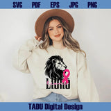 Brest Cancer Awareness Svg Lions Pink Ribbon Svg Lion Cancer Png