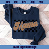 Distressed Vintage Checkered Mama Png Grunge Checkered Mama