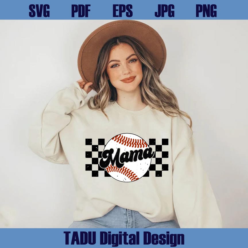Checkered Baseball Mama Svg Baseball Mom Png Baseball Season