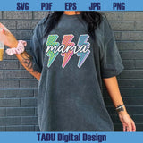 Lightning Checkered Mama Png Neon Mama Png Lightning Bolt Mom