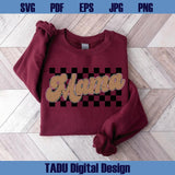 Distressed Vintage Checkered Mama Png Grunge Checkered Mama